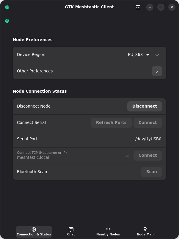 Connection &amp; Status